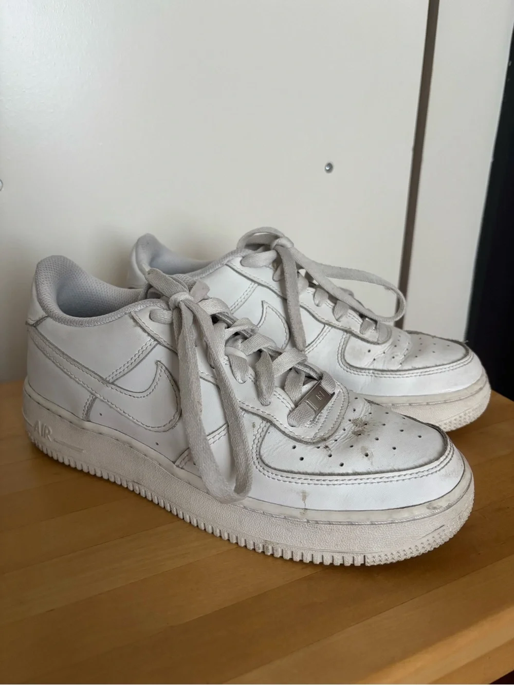 White Nike Air Force Sneakers
